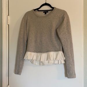 Gray j crew sweater top